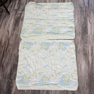 2 VTG Babycare Receiving Blankets Noahs Ark Lion Elephant Giraffe Animal Baby